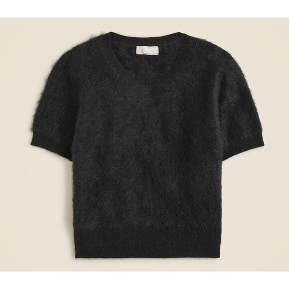 J. Crew Sweaters - NWT J.Crew Brushed Cashmere T-shirt in Black Short Sleeve Sweater M